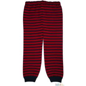 Berry/Dark Blue 62/68 - Pantaloni leggings din lana merinos impletita - Iobio 