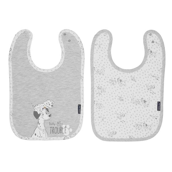 Set 2 bavetele reglabile Bebe Jou - Licenta Disney - 101 Dalmatians