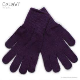 Purple 3/6 ani - Manusi tricotate cu lana merinos - CeLaVi 