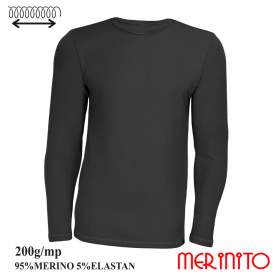 Bluza barbati Merinito 200g 95% lana merinos 5% elastan